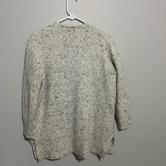 Madewell Donegal Kent Cardigan Sweater Medium Wool Blend Long Coziest Yarn Cream - Picture 5 of 7